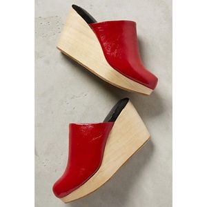 Rachel Comey Warren Wedge Clogs Red